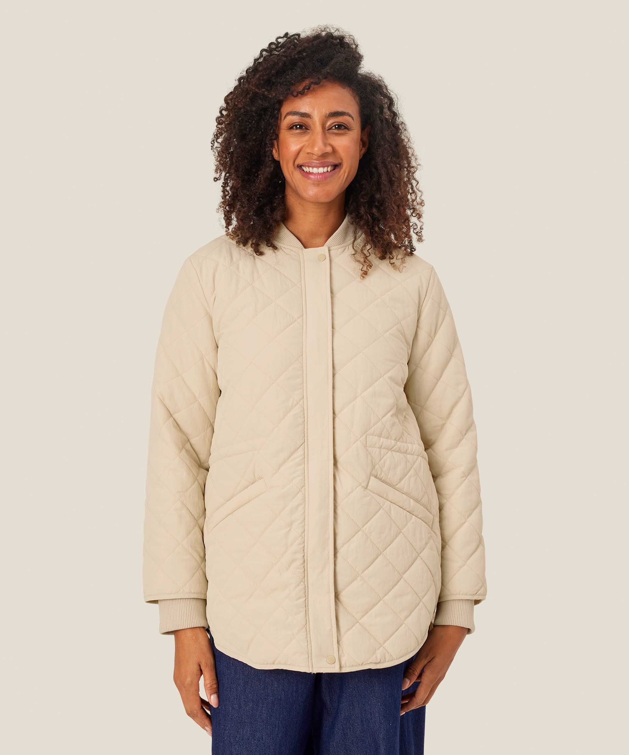 Topasi Coat, Oyster White