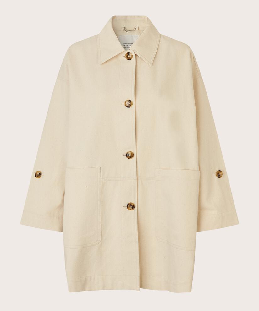Teddie Coat, Oyster White