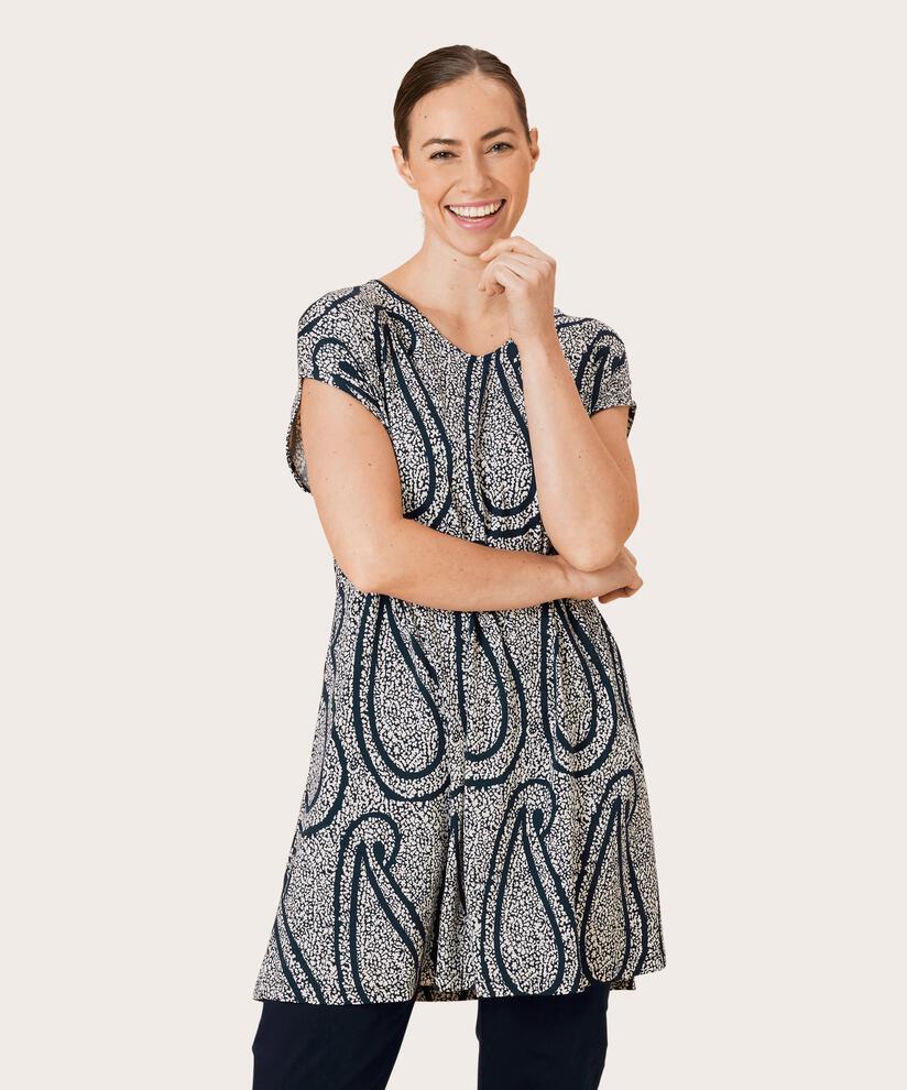 GINARA JERSEY TUNIC, Navy Blazer