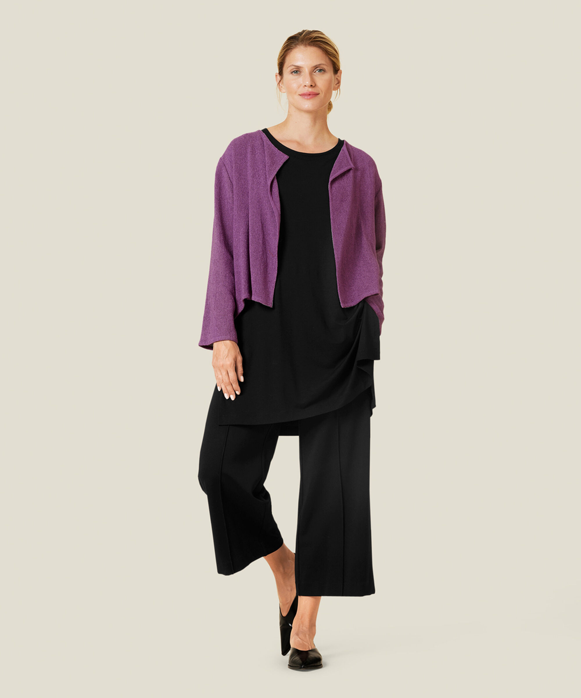 GIOVANA JERSEY TUNIC, Black