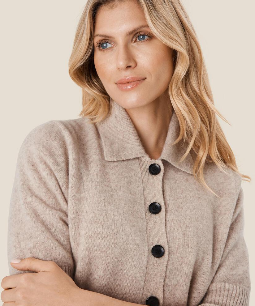 Liva Cardigan, L beige mel