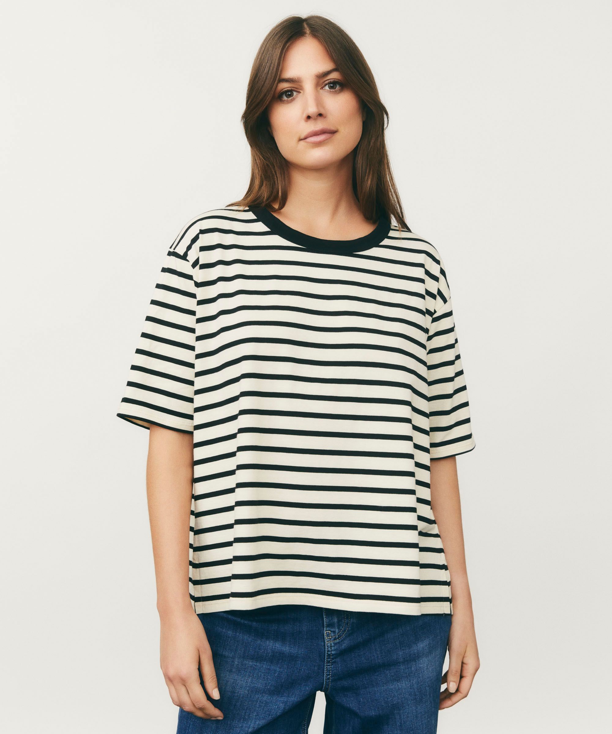 Doreann Jersey Top, Black