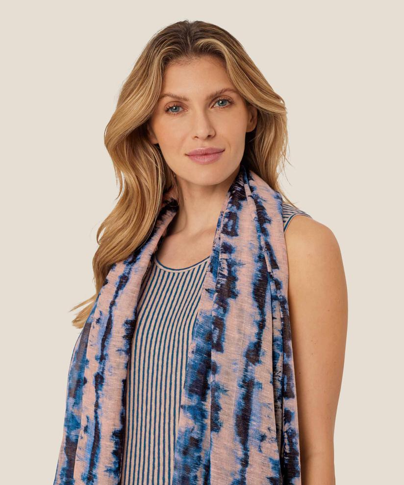 Azuka Scarf, Navy Peony