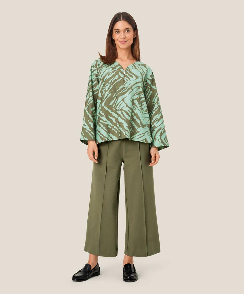 Piana JERSEY Trousers, D. Lichen Green