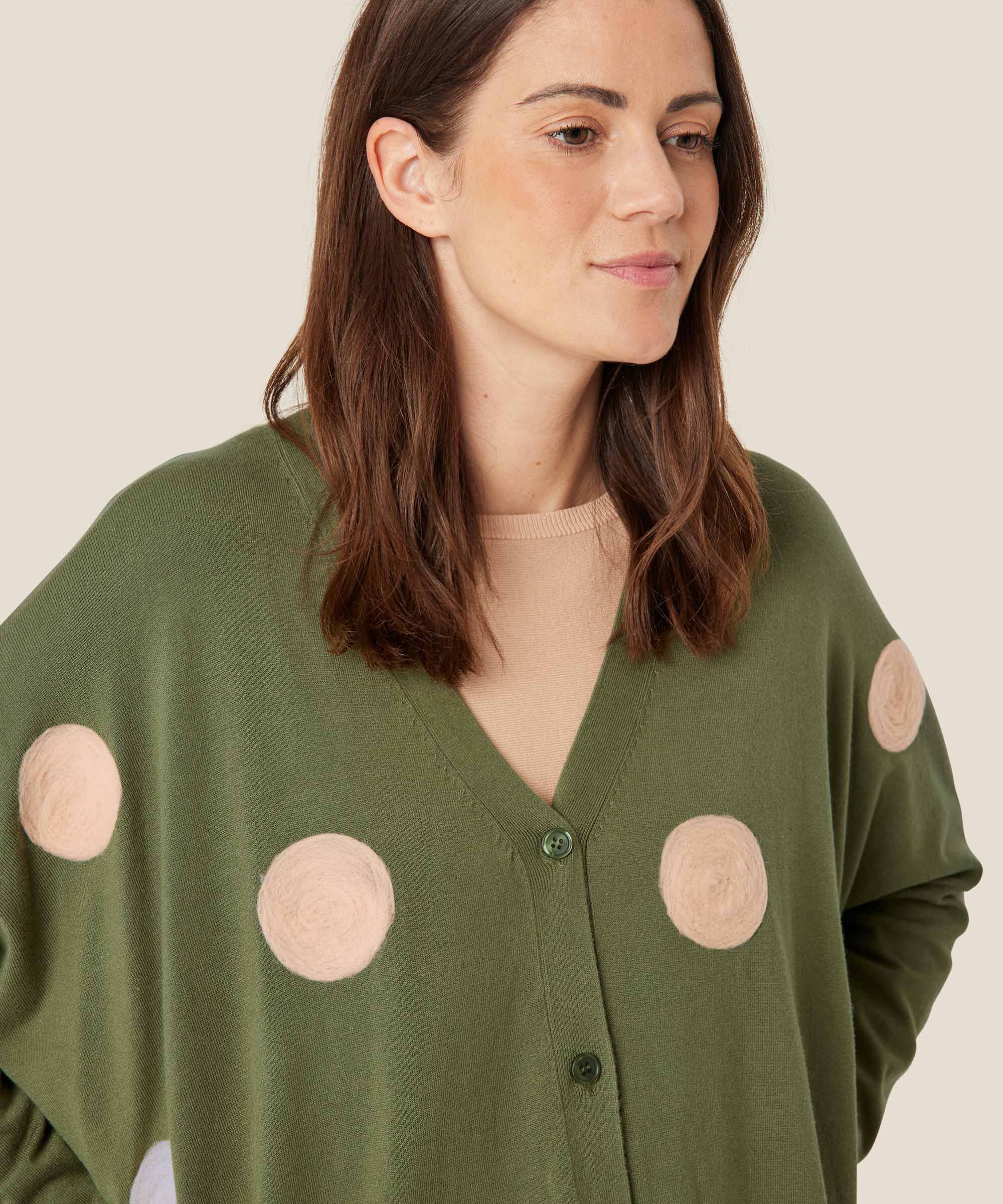 Lina Cardigan, Loden Green