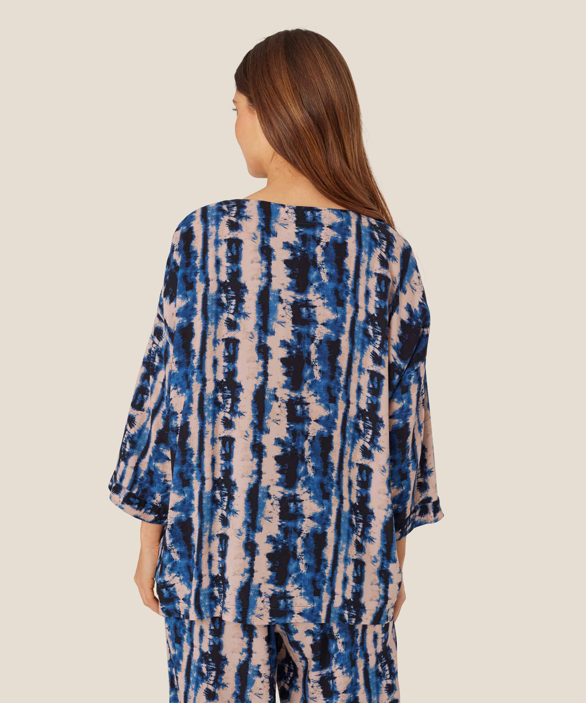 Becca Blouse, Navy Peony