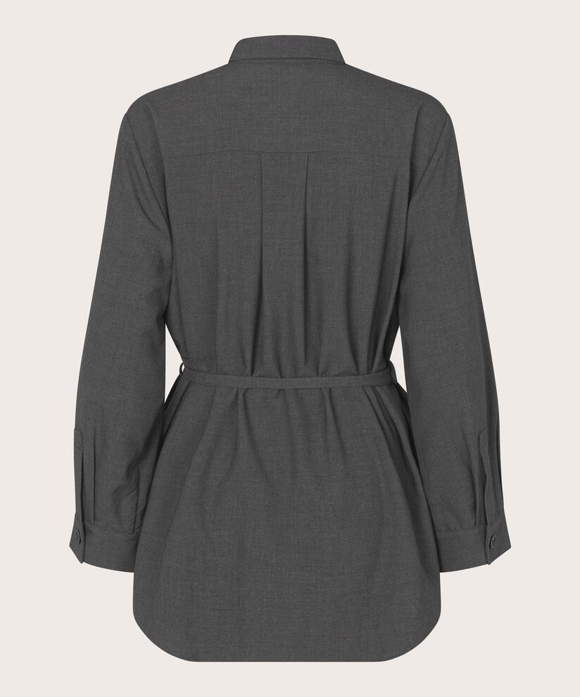 Idune Shirt Jacket, D. Grey mel.