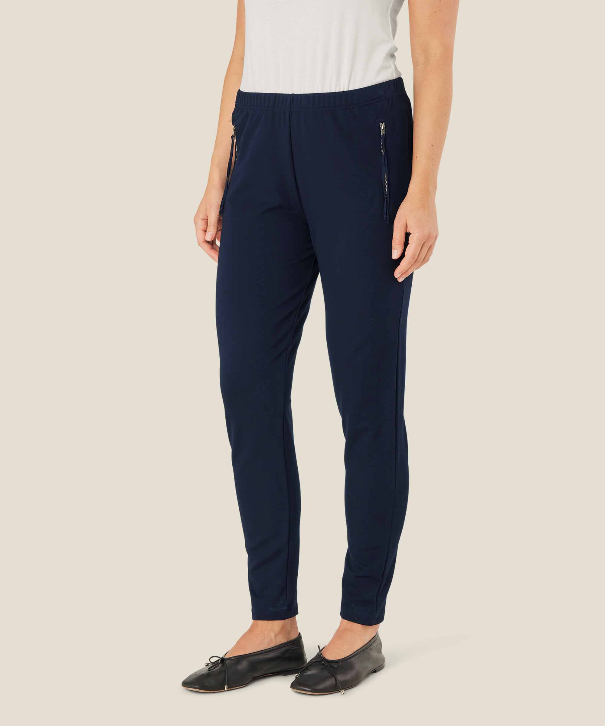 Parissi Jersey Trousers, Navy