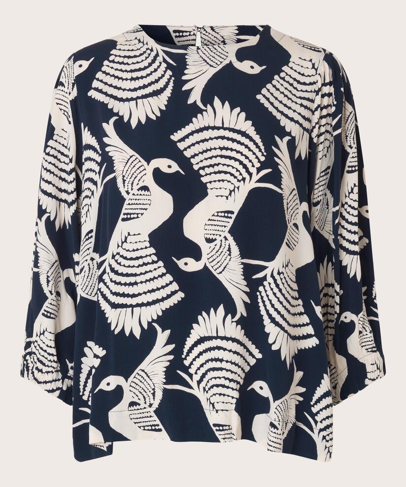 BRISA BLOUSE, Navy Blazer