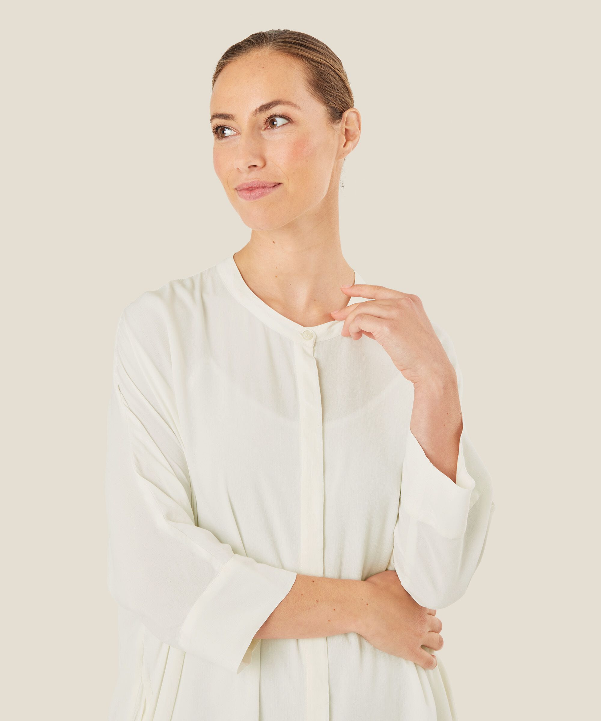 Iosetta Shirt Dress, Cream
