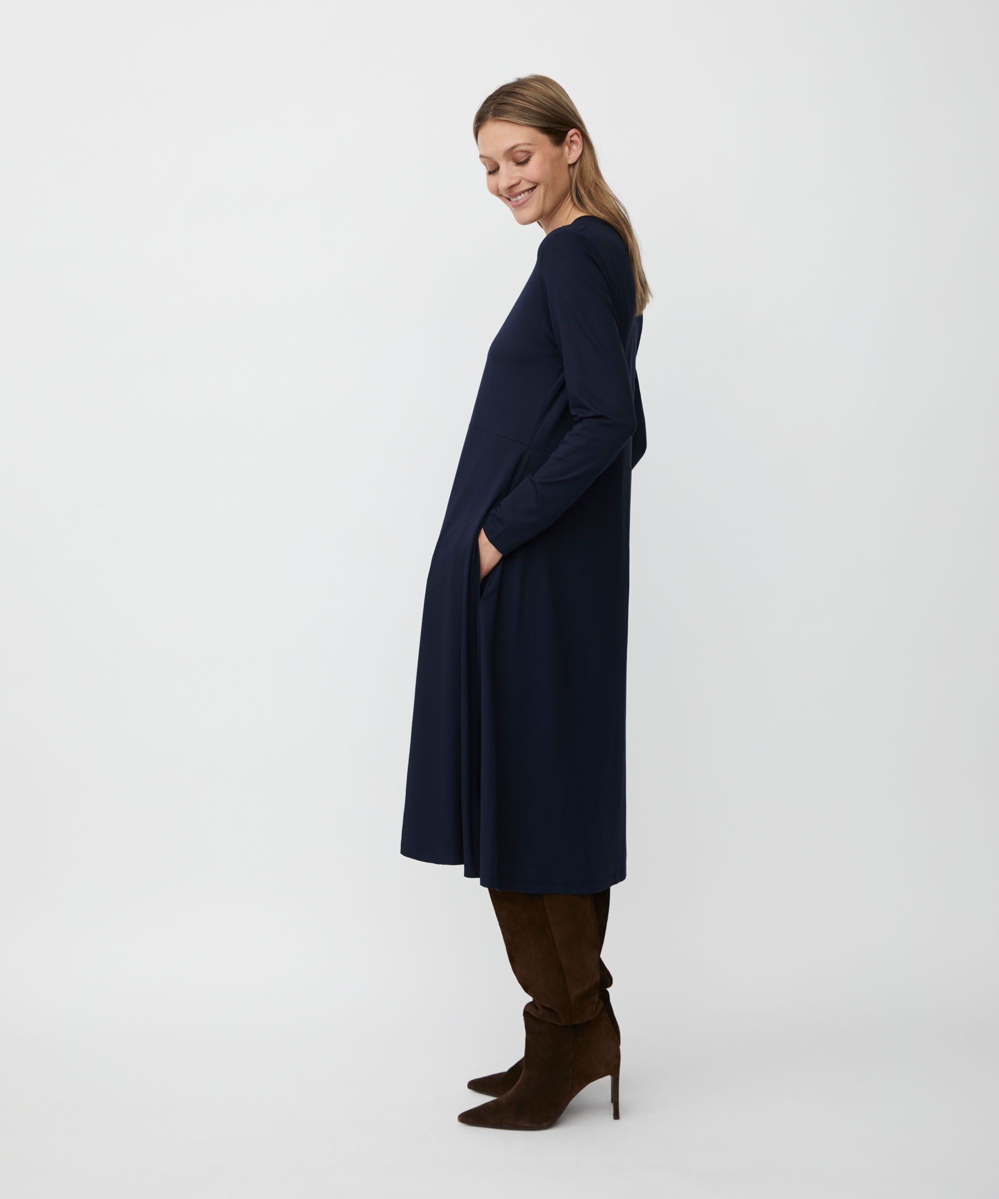 Natsuko JERSEY Dress, Navy