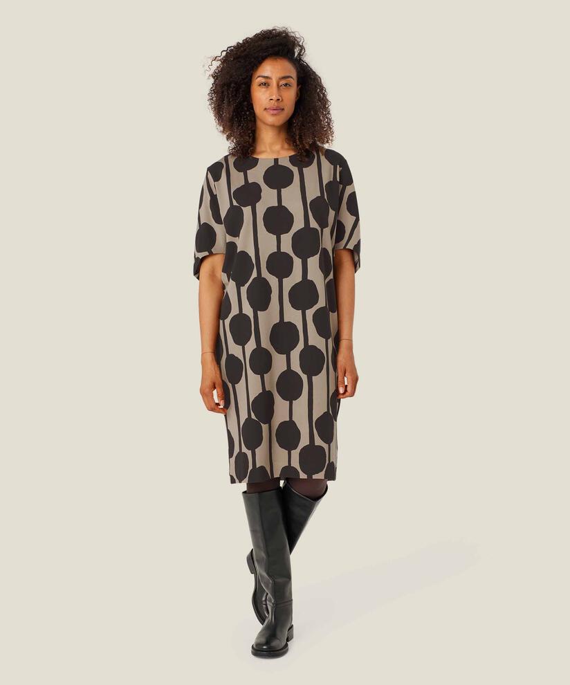 Nattie JERSEY Dress, Roast Cashew
