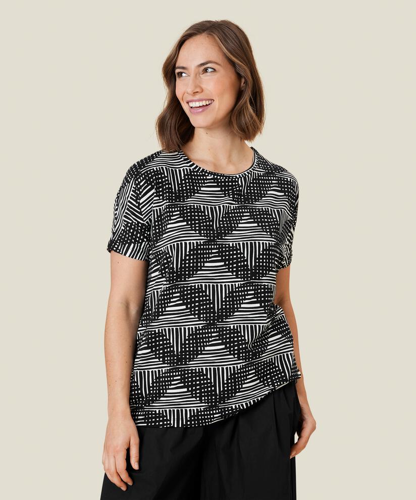 DORANN JERSEY TOP, Black