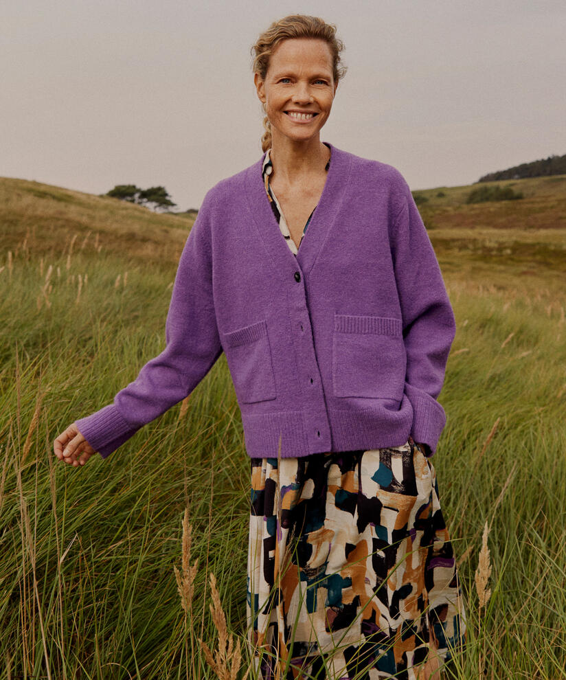 Lettie Cardigan, Meadow Violet