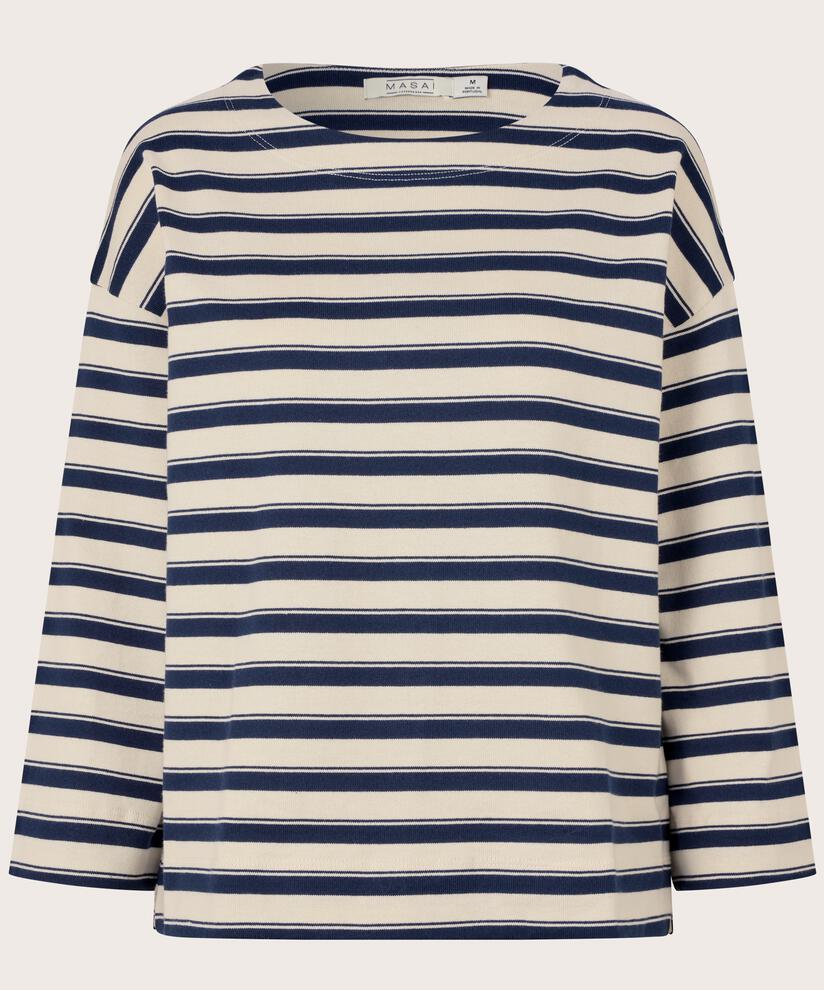 Beannie JERSEY Top, Navy Blazer