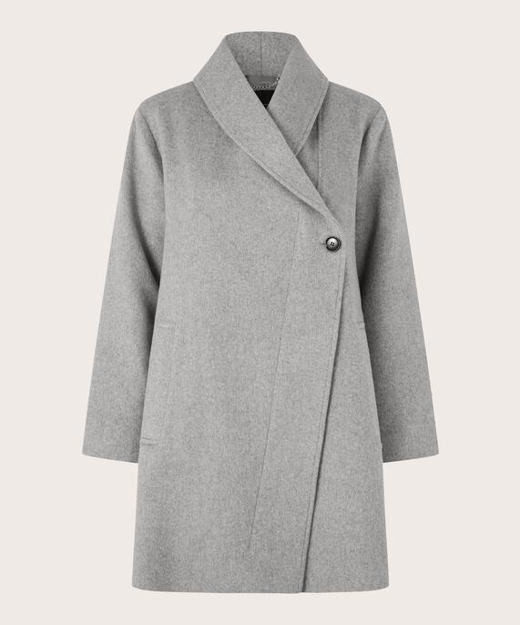 Tatena Wool Coat, M. Grey mel.