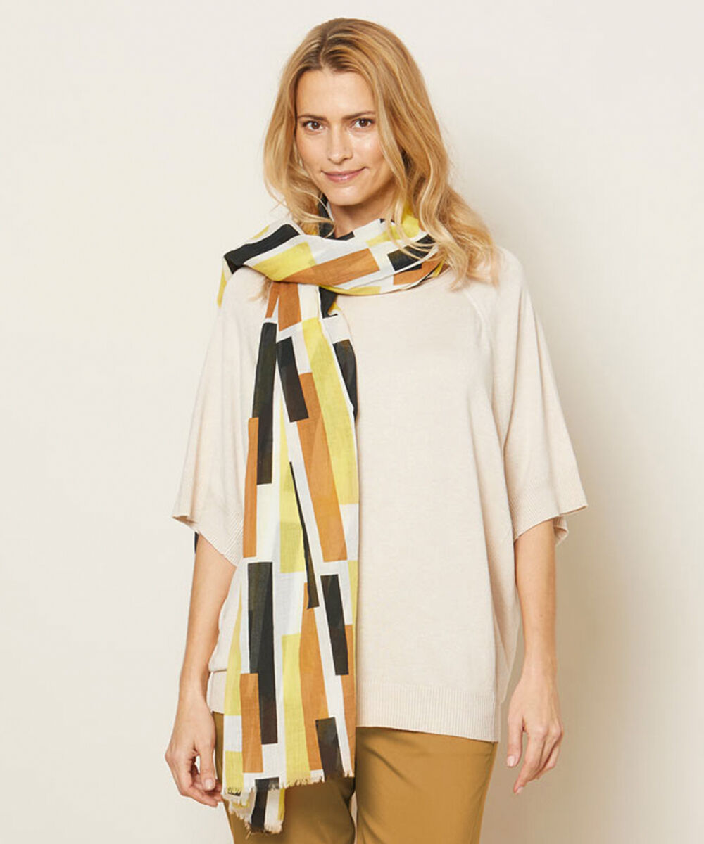 AGNES SCARF, Cream gold