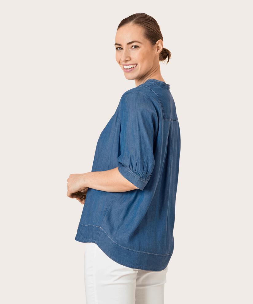 DOMICIA BLOUSE, Blue Denim