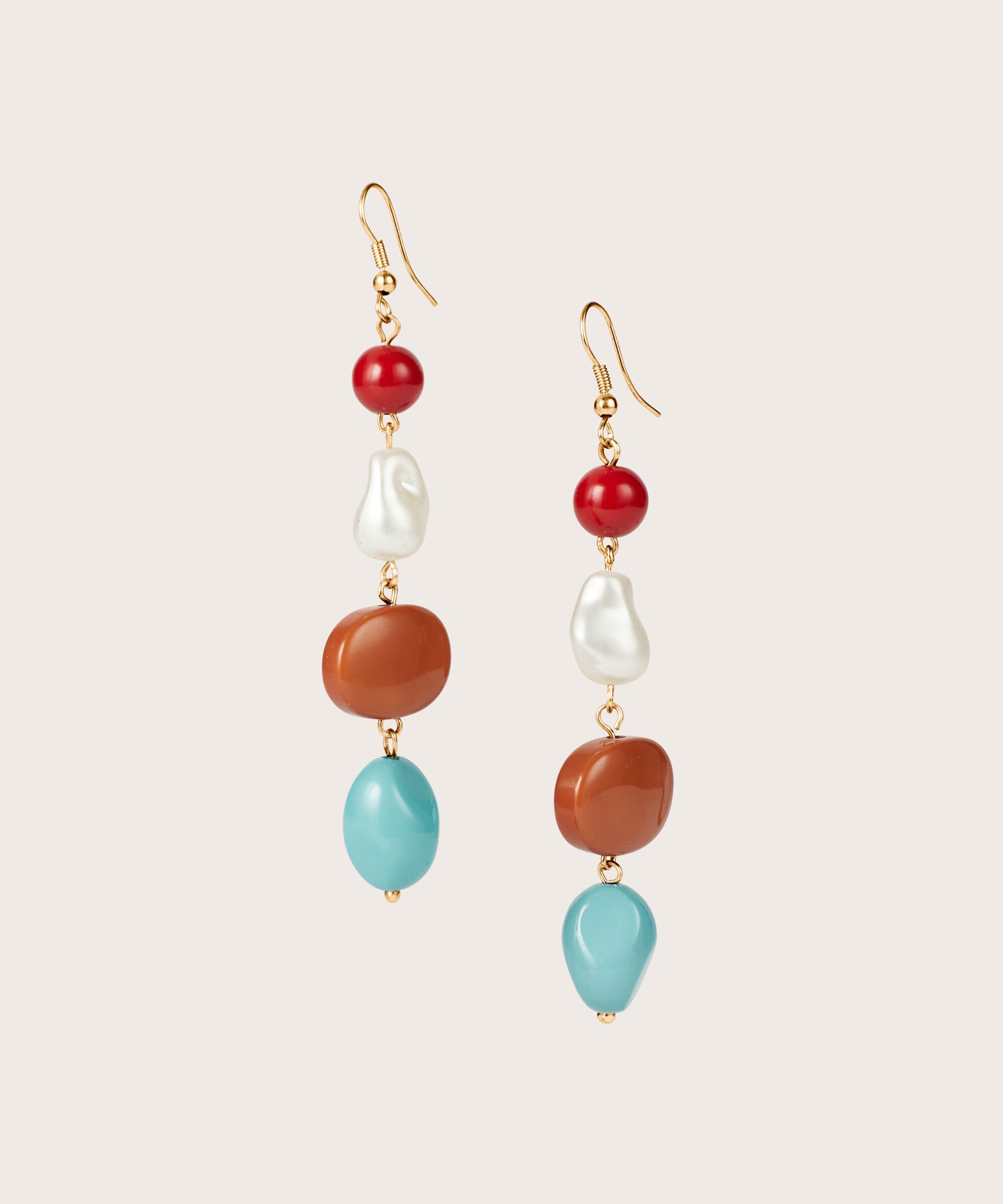 Reley Earrings, Aqua