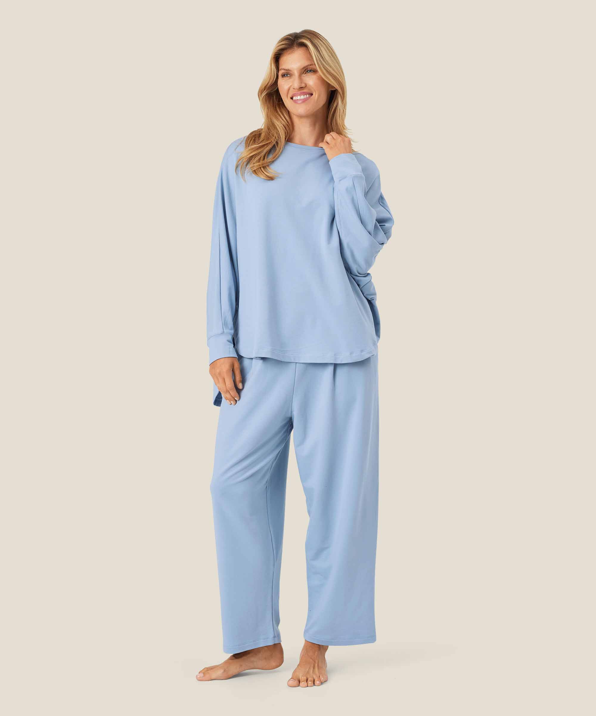 Penelope JERSEY Trousers, Blue Fog