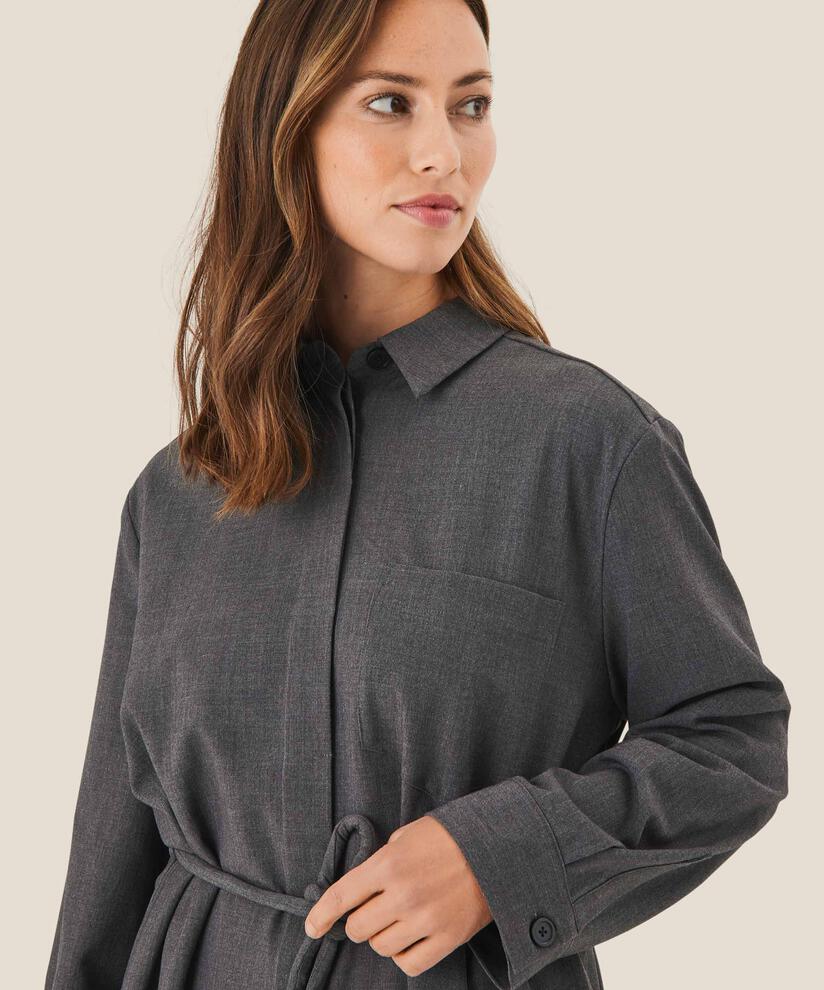 Idune Shirt Jacket, D. Grey mel.