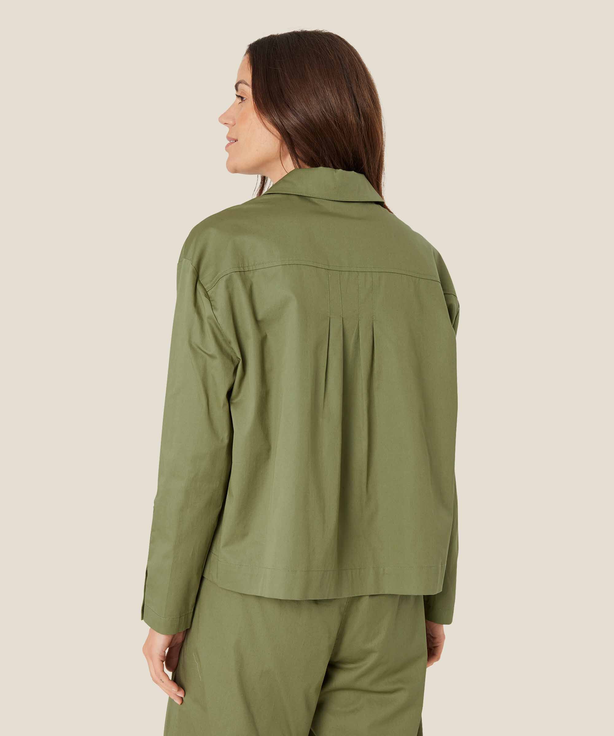 Icara Shirt Jacket, Loden Green