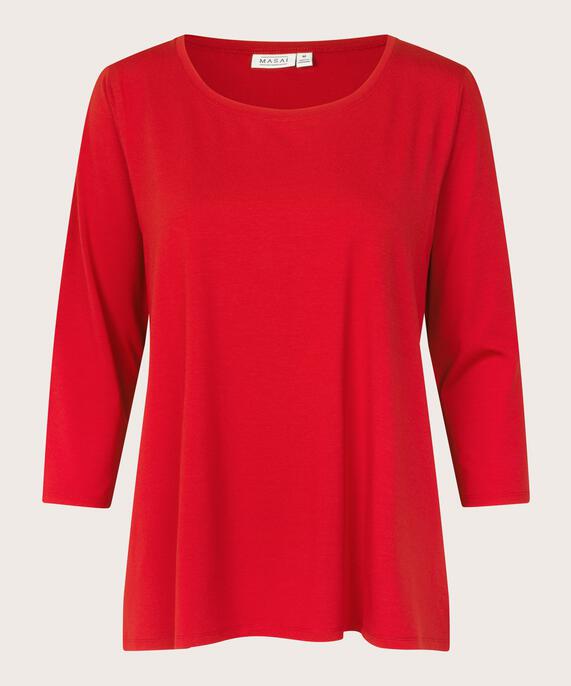 Cecille JERSEY Top, Scarlet Sage