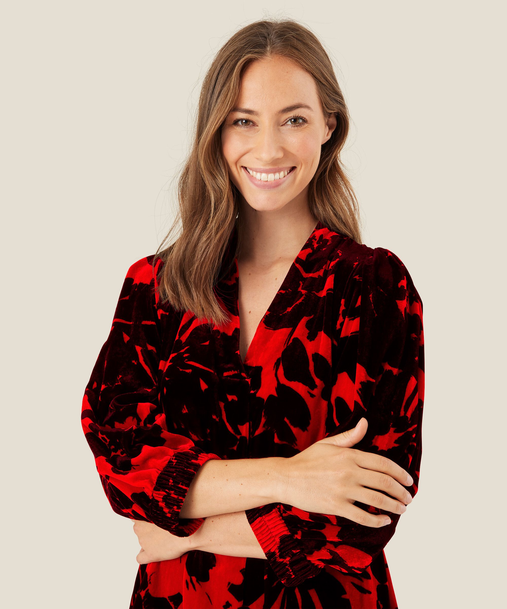 Nejalu dress, Scarlet Sage
