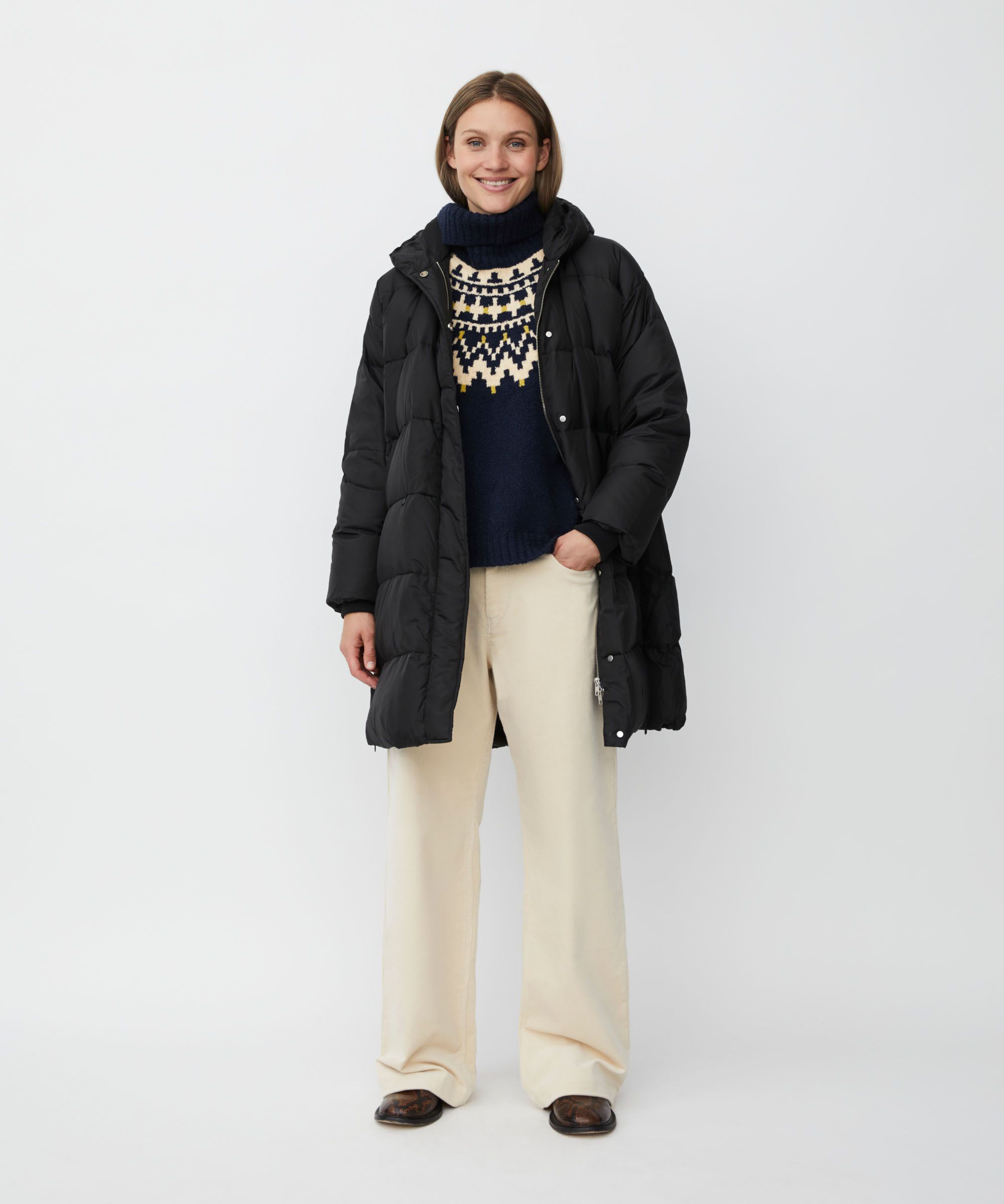 Thilde Down Coat, Black