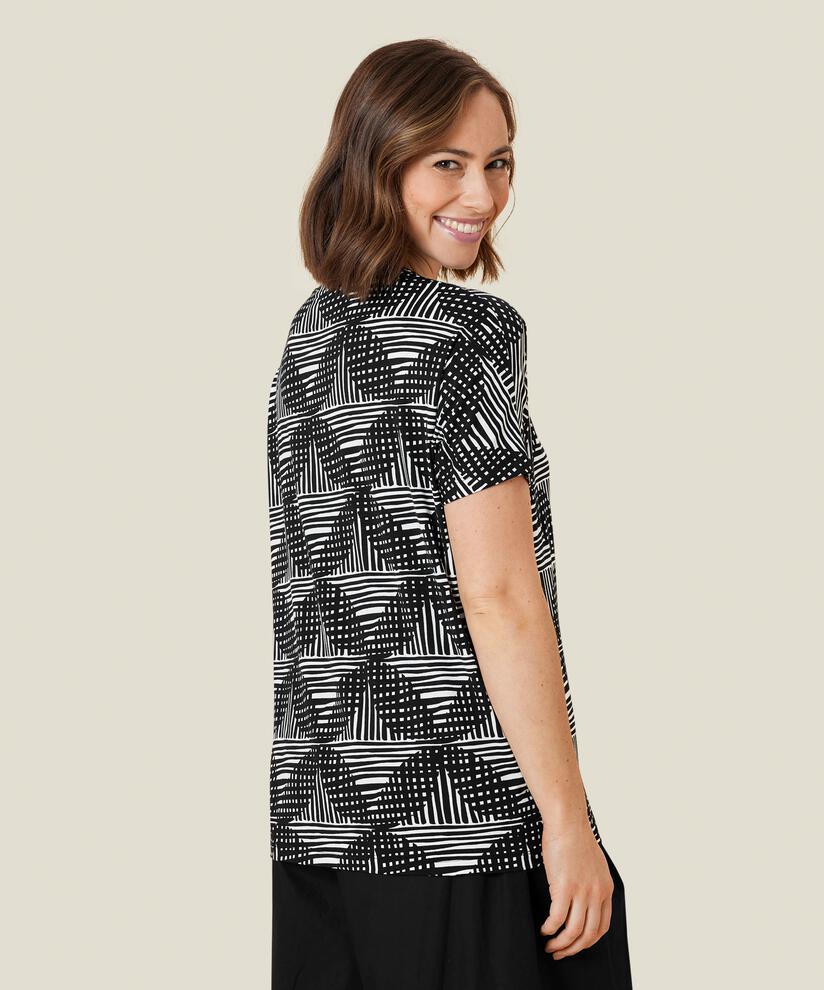 DORANN JERSEY TOP, Black