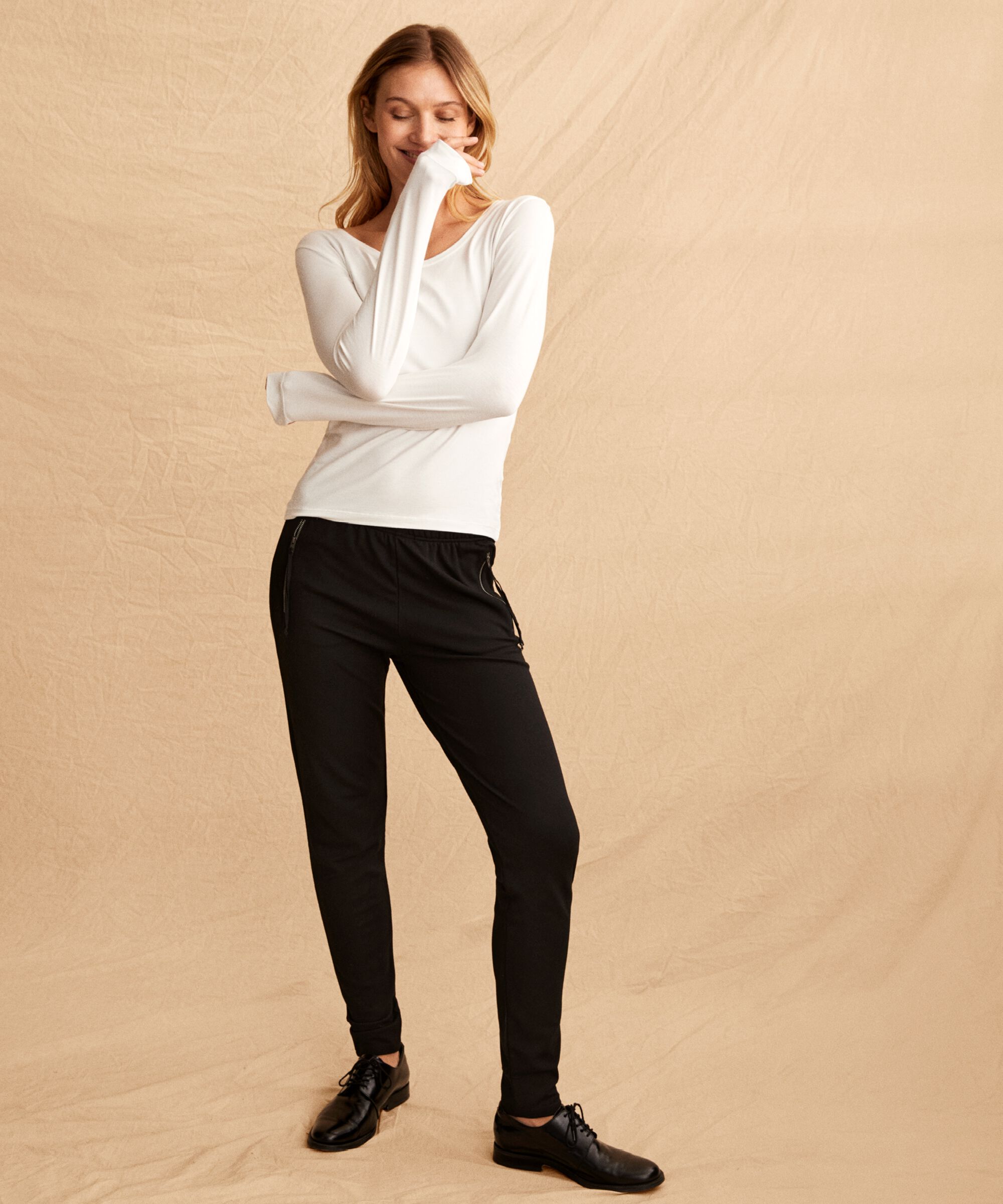 Parissi Jersey Trousers, Black