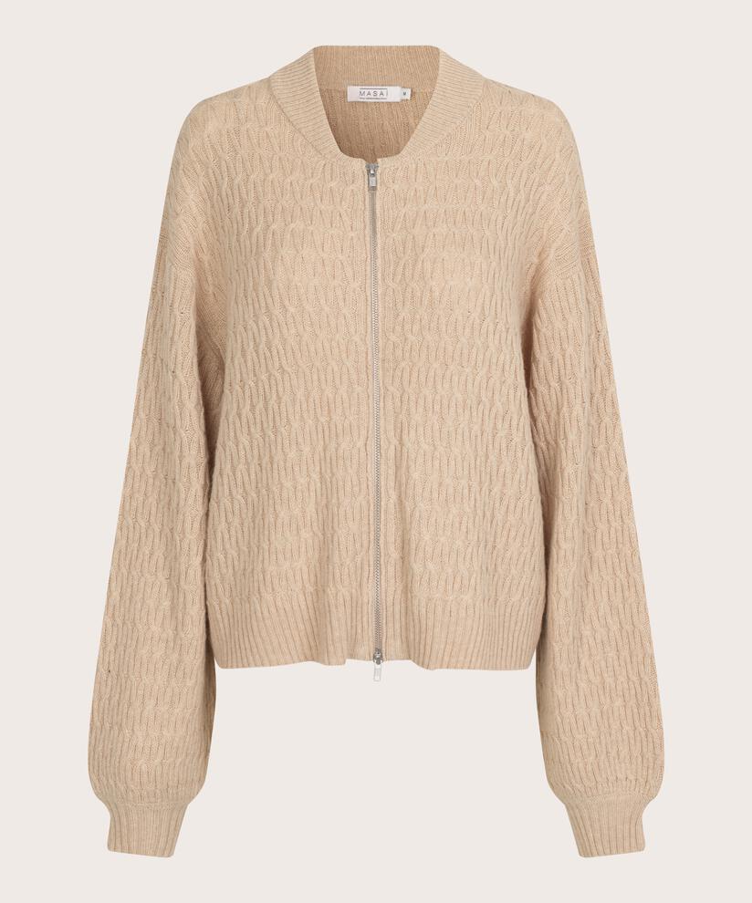 Lux Cardigan, L beige mel