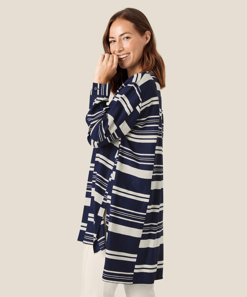 Gloria Tunic, Navy Blazer