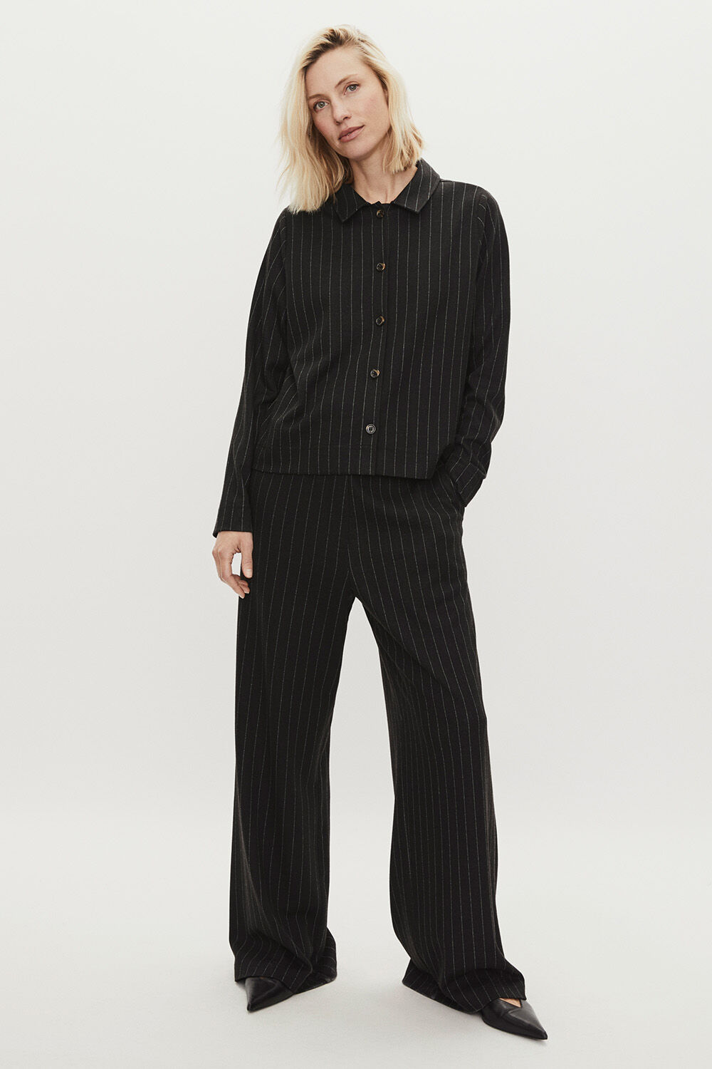 Inette JERSEY Shirt Jacket - Black, Palmerana JERSEY Trousers - Black