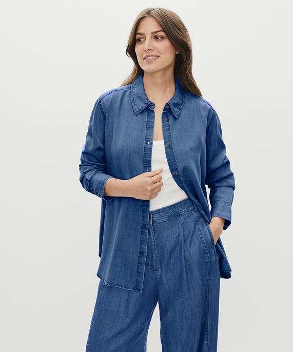 Ishana Denim Shirt, Washed denim
