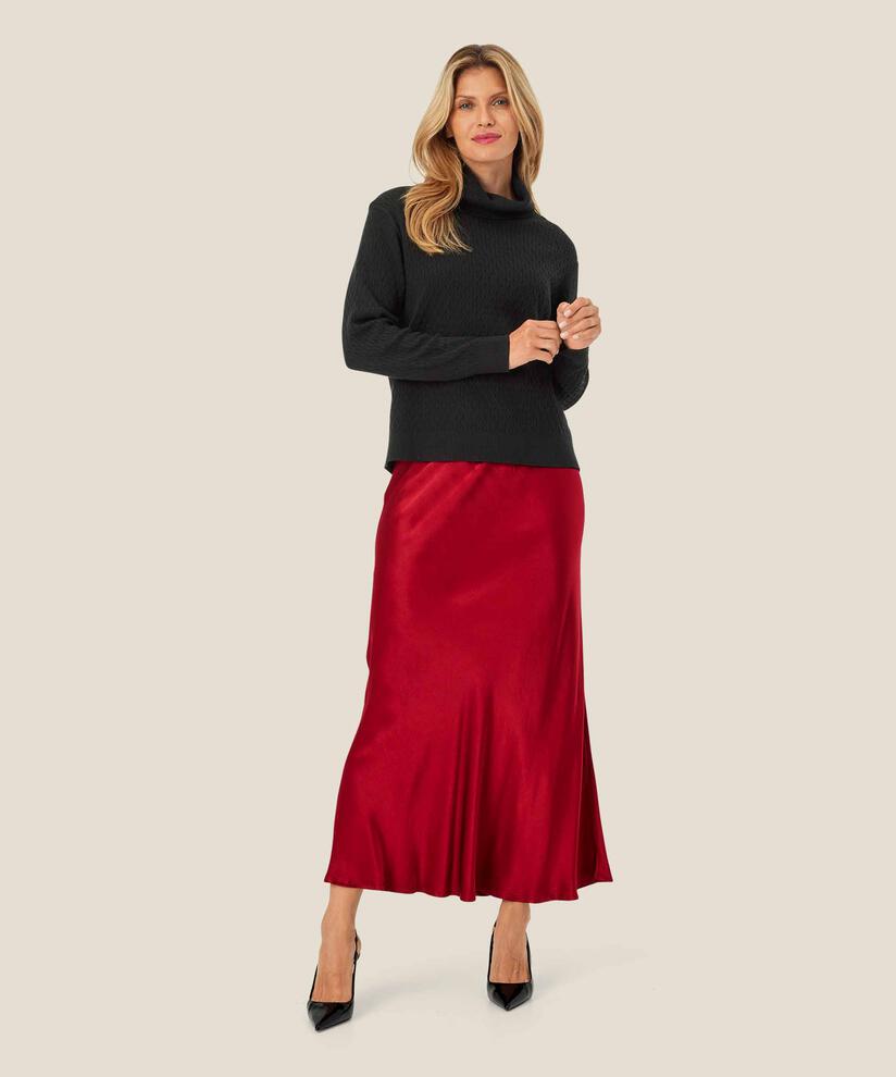 Sybil Skirt, Red Dahlia