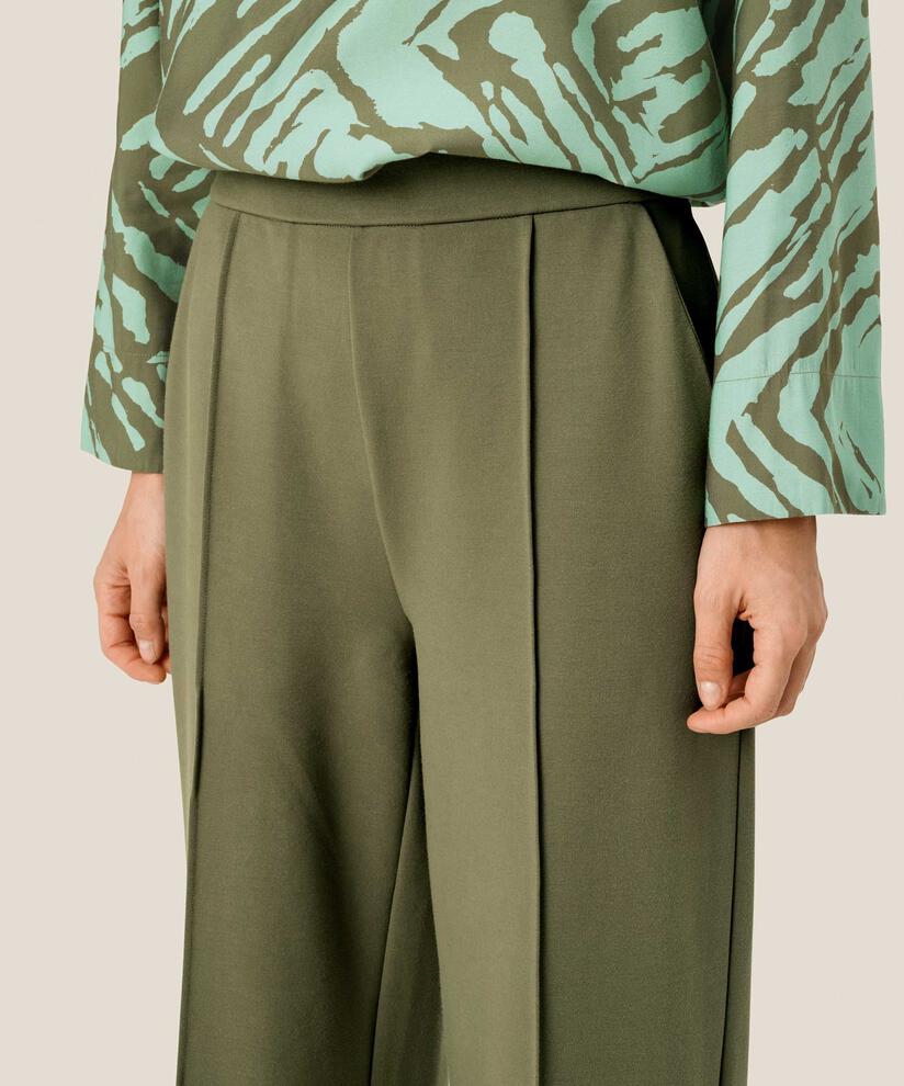Piana JERSEY Trousers, D. Lichen Green