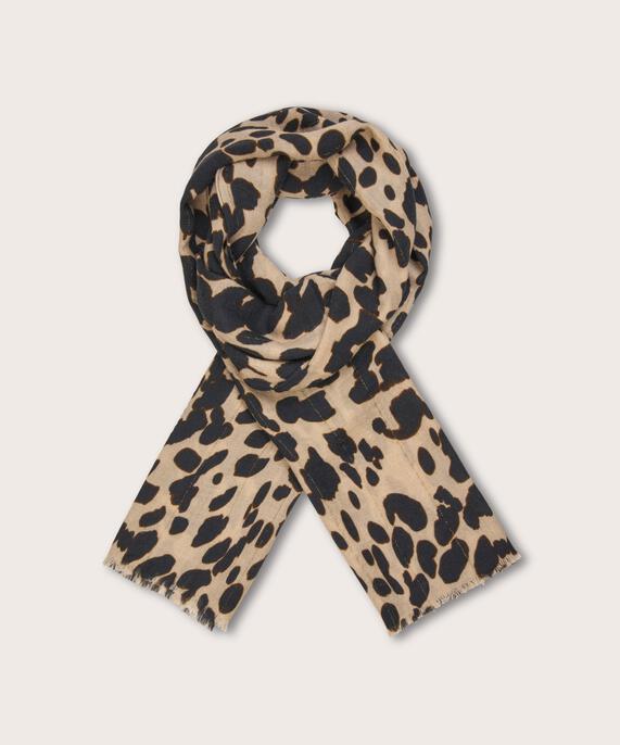 Aeloria Wool Scarf, Oxford Tan