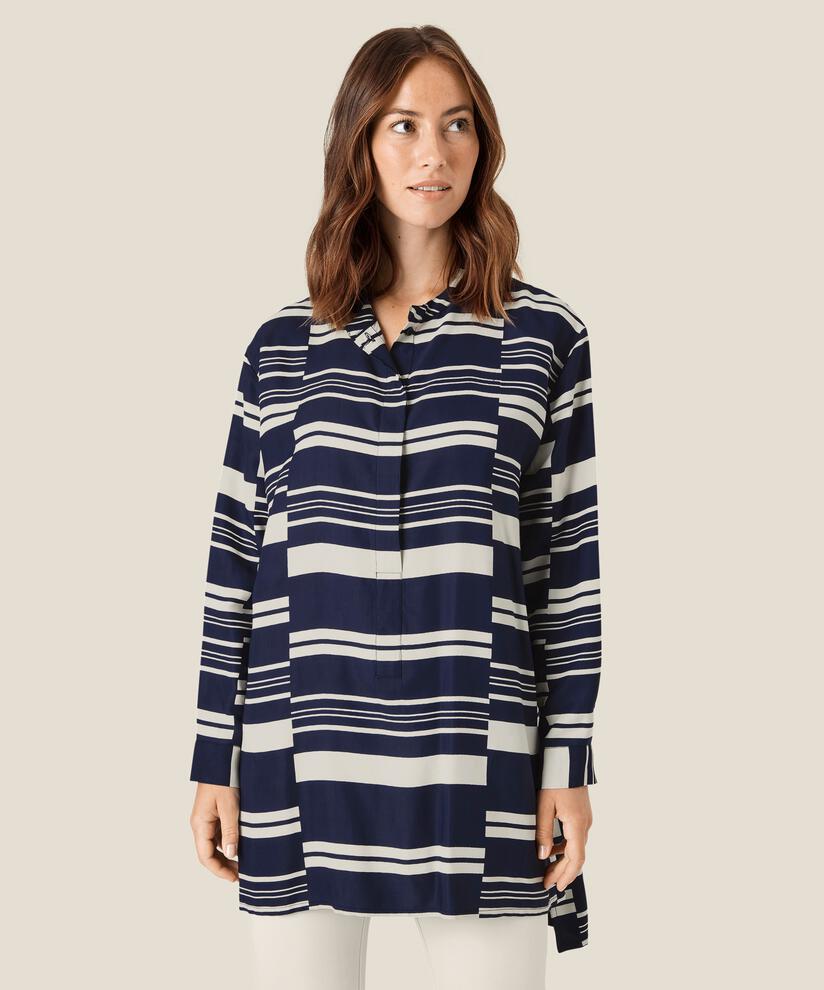 Gloria Tunic, Navy Blazer