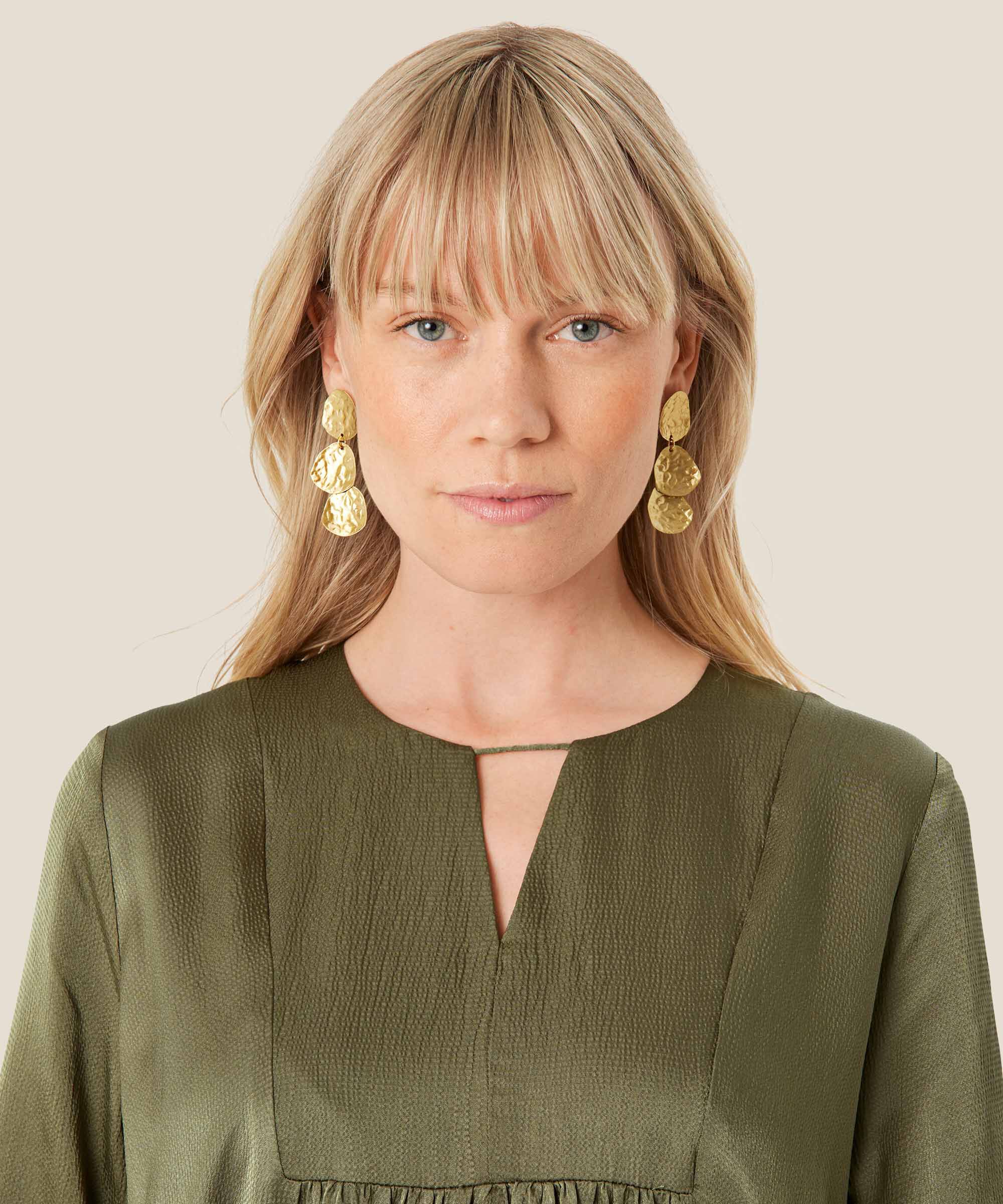 Reesel Earrings, Gold