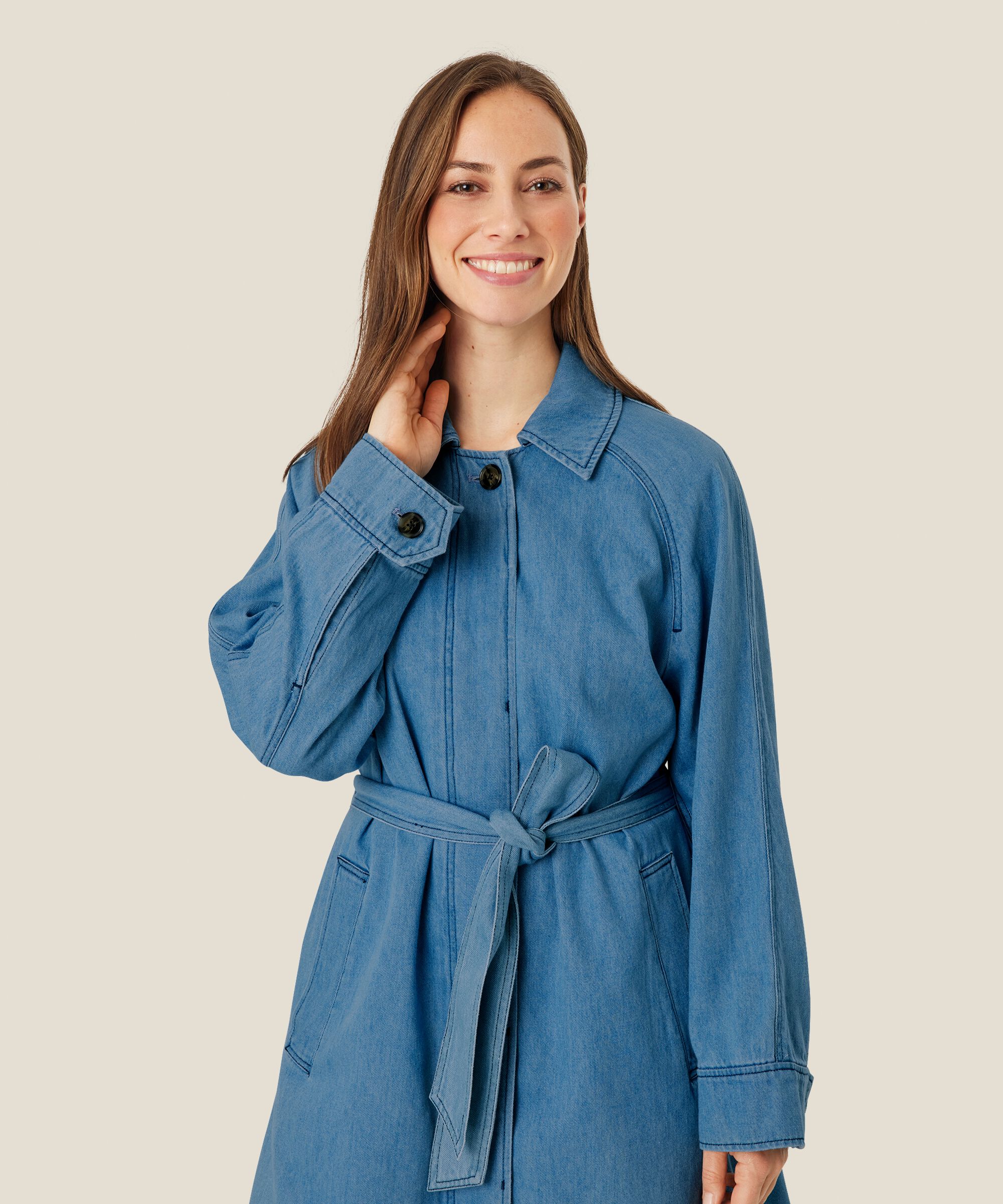 Tova Coat, Light Denim