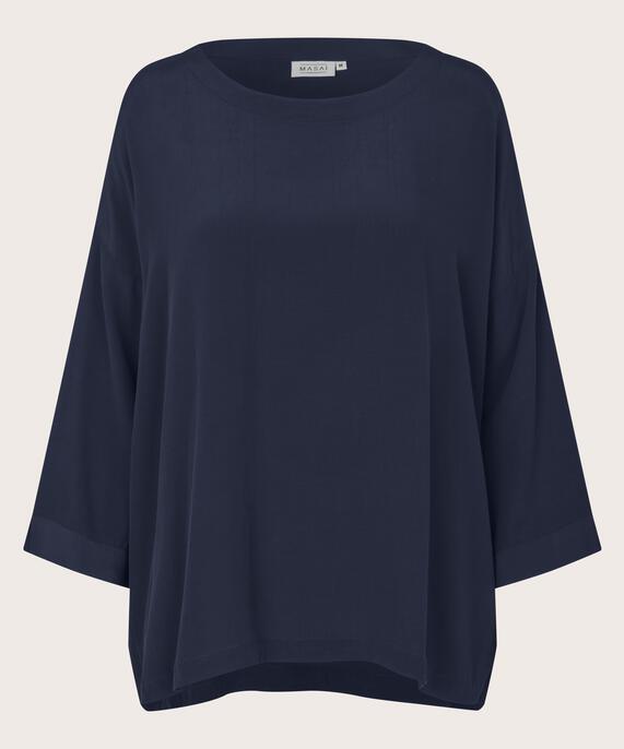 Becca Blouse, Navy Blazer