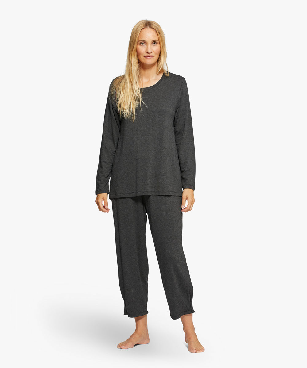 PERSINI JERSEY TROUSERS, D. Grey mel.