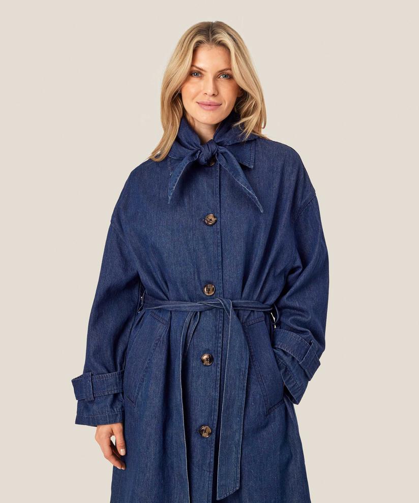 Tamar Denim Coat, Dark Denim
