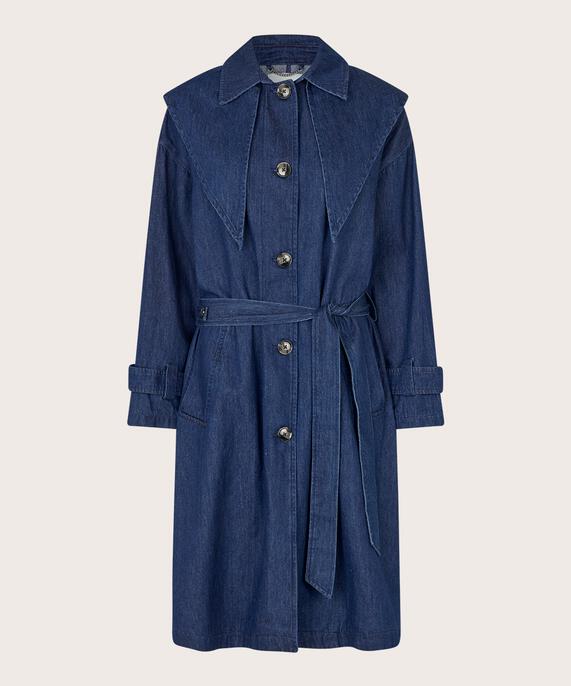 Tamar Denim Coat, Dark Denim