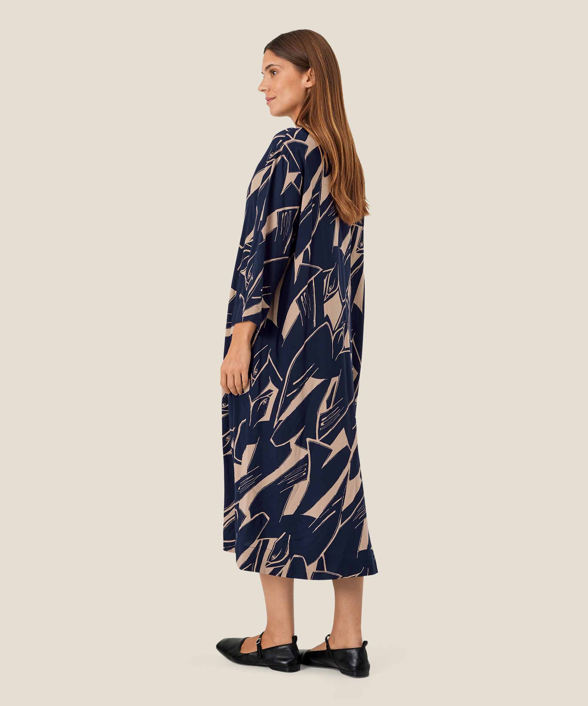 Nasiso Dress, Navy Blazer