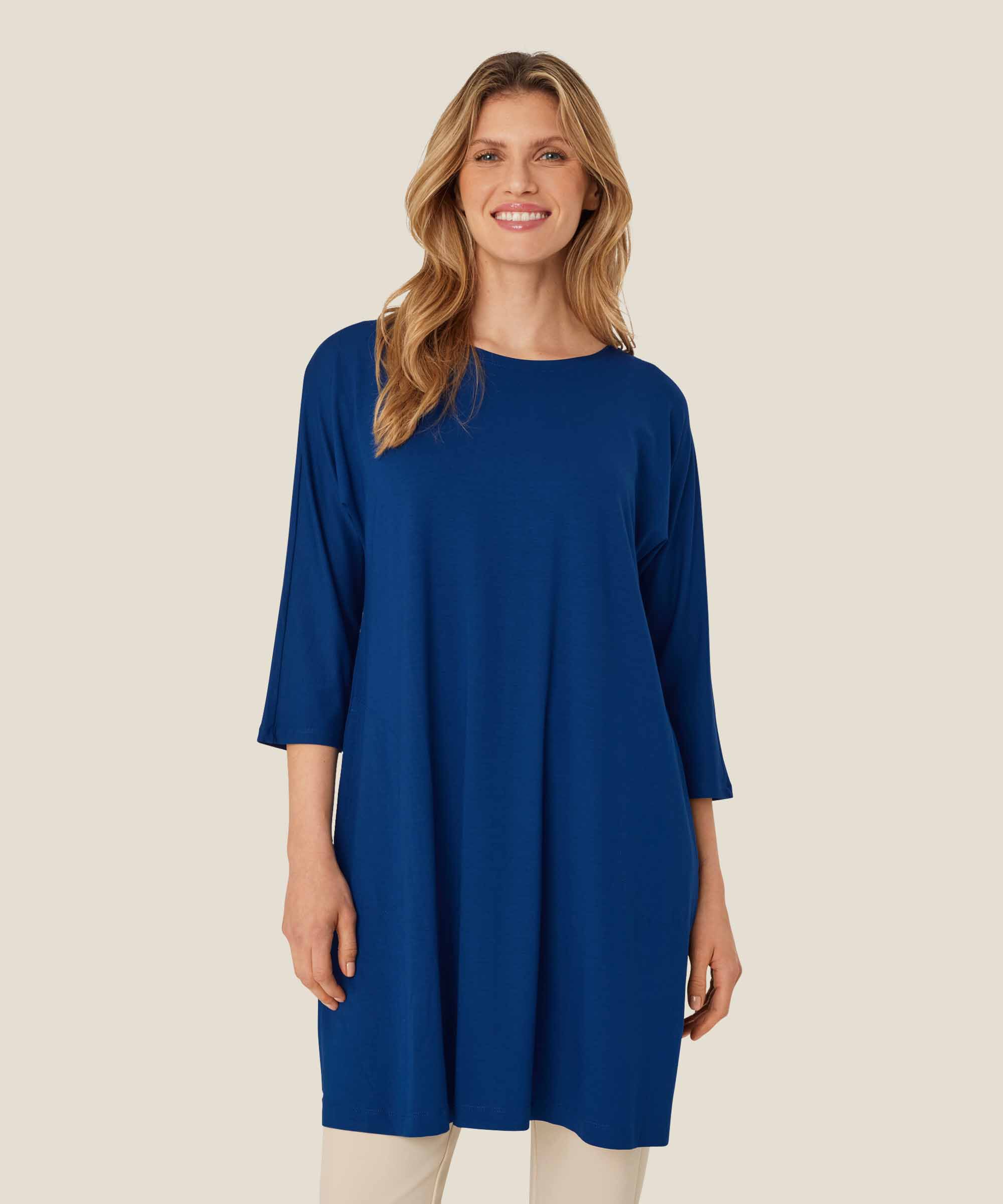 Gertine JERSEY Tunic, Navy Peony