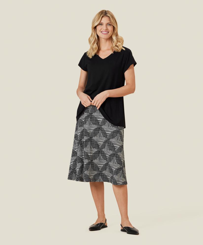SABA JERSEY SKIRT, Black