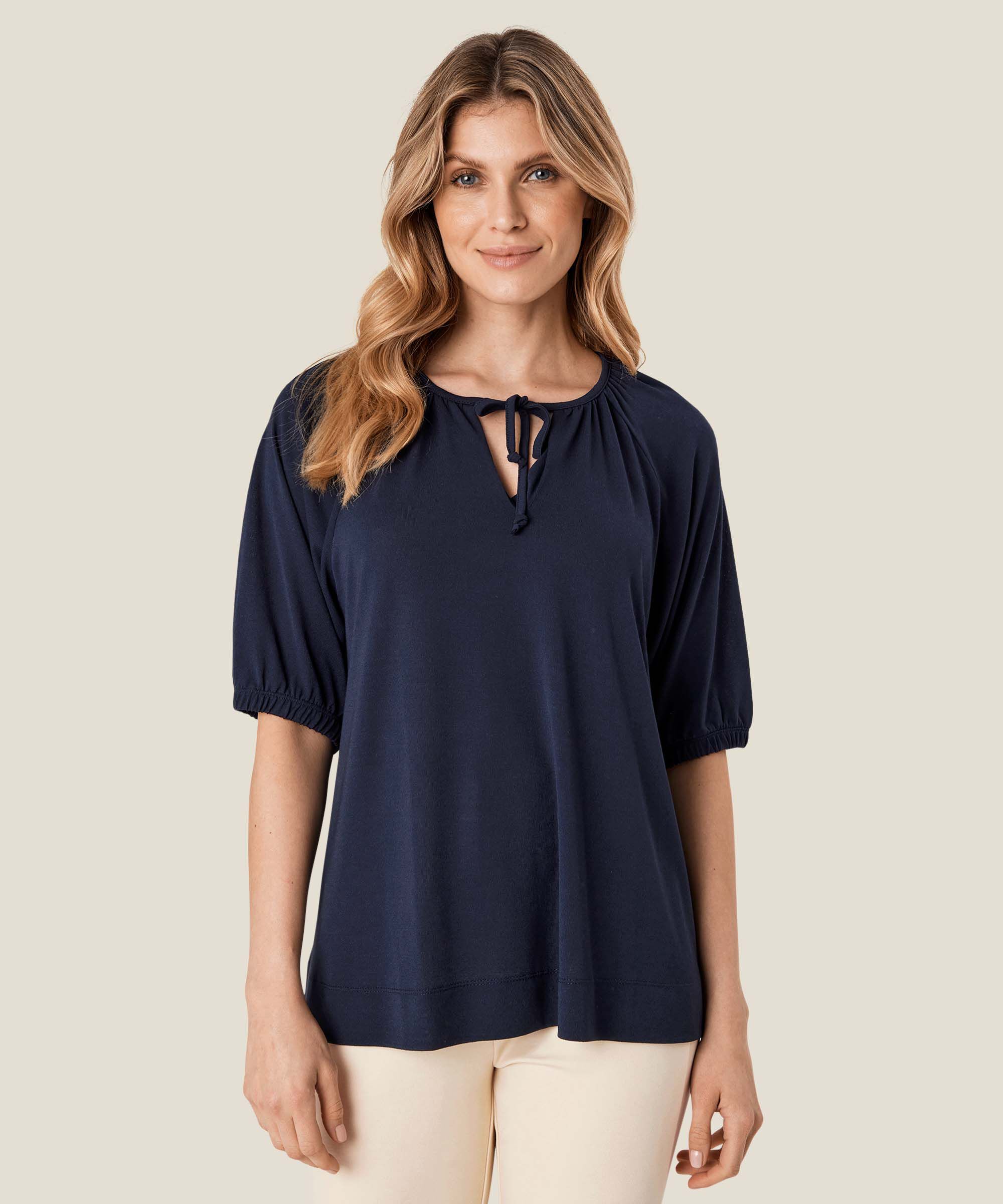 Basma JERSEY Top, Navy