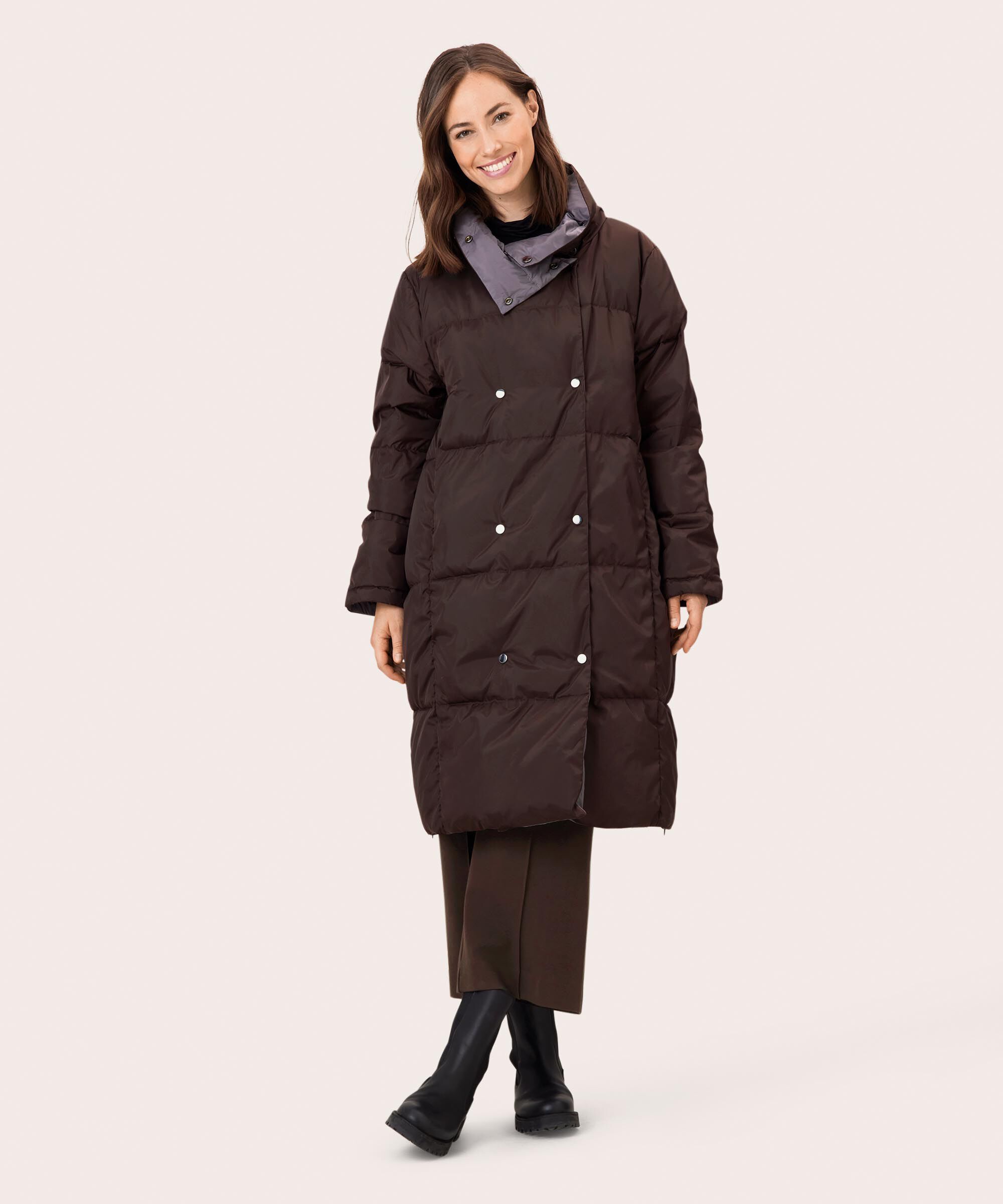 Tusna Down Coat, Volcan/Coffe